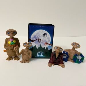 Vtg E.T. The Extra Terrestrial Limited Edition DVD Case Mini Figures Lot